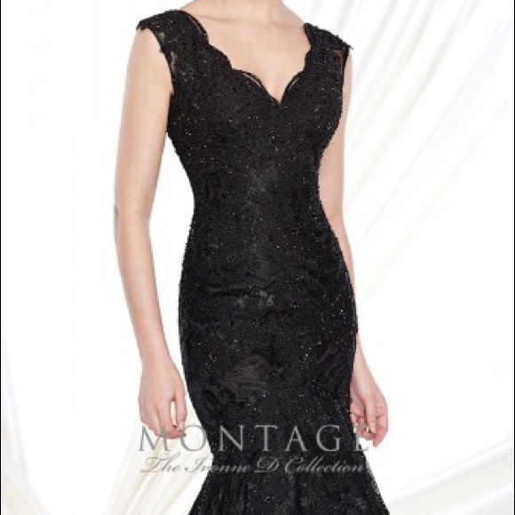 Purple evening mermaid gown - Picture 3 of 7